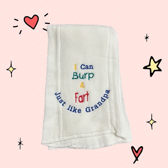 Handmade Funny Grandpa Bib and Burp Cloth set - Picture 10 of 12